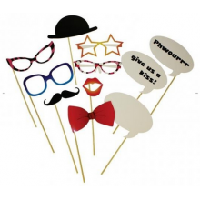 Photo Booth Props - Fancy Dress Accessories (12pcs)